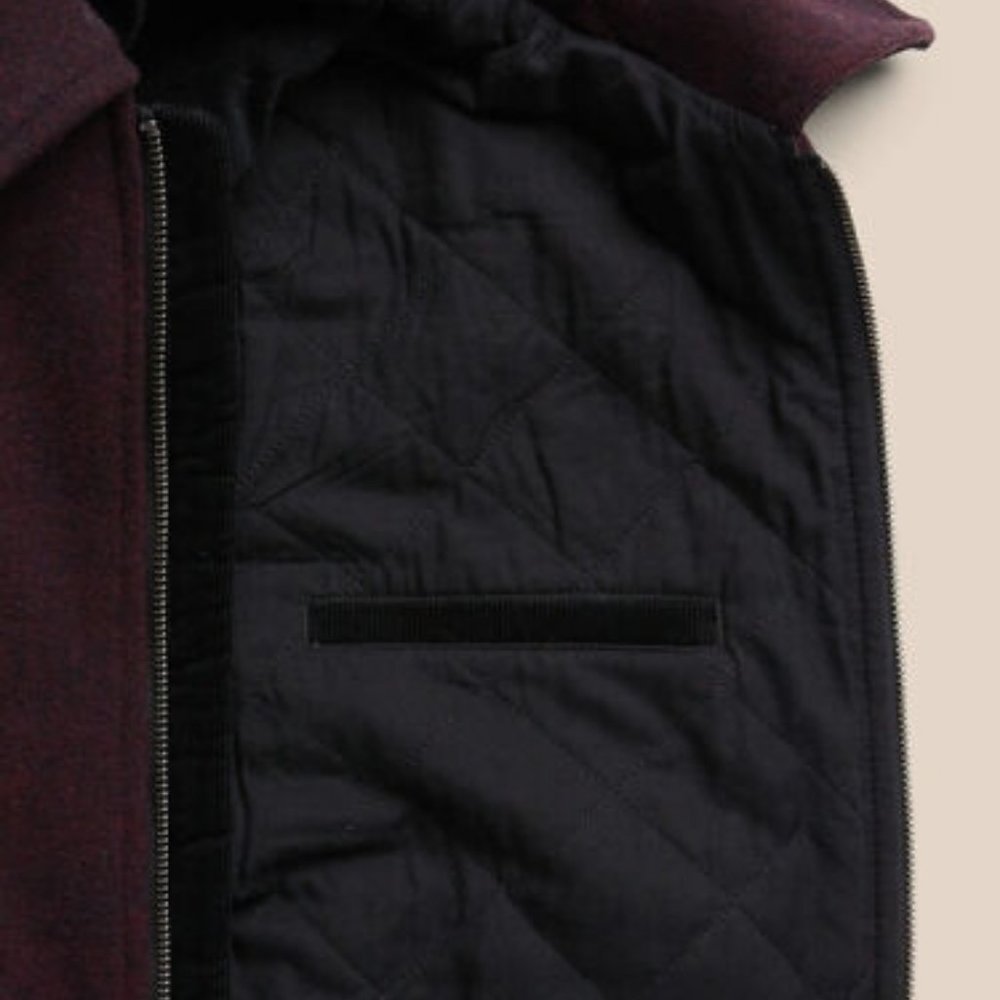 Banana Republic Wool Blend Short Jacket size M Burgundy - Picture 4 of 6